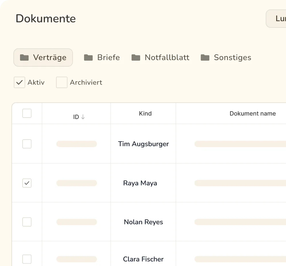 Kidesia Document dashboard mockup