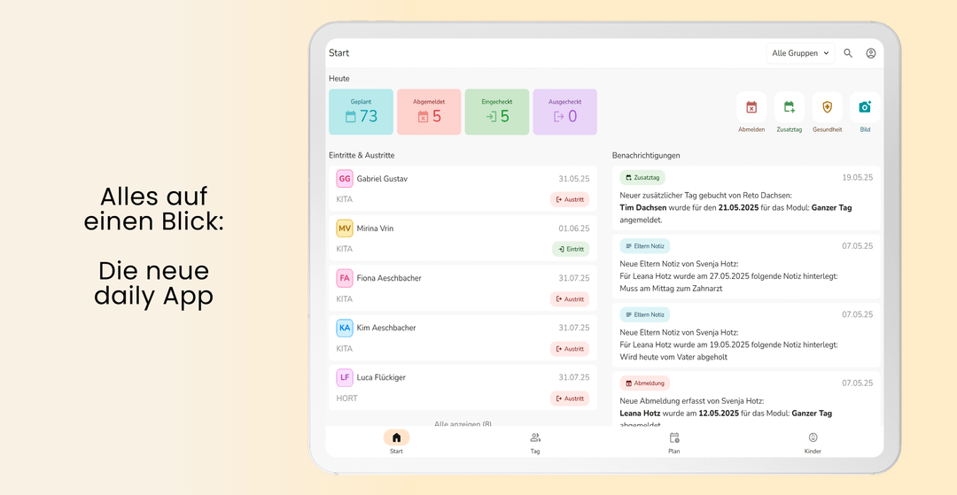 Mitarbeiter App wird zur Daily App: Mehr Überblick und Effizienz im Kita-Alltag